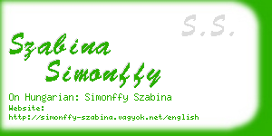 szabina simonffy business card